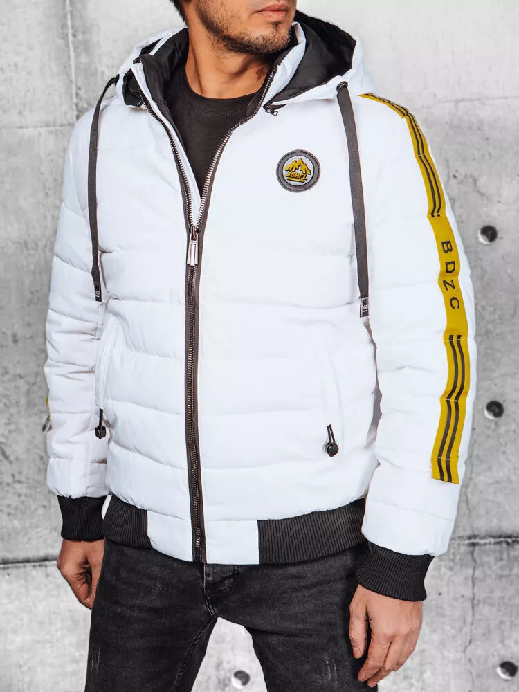 Vyriška balta dygsniuota striukė Romel