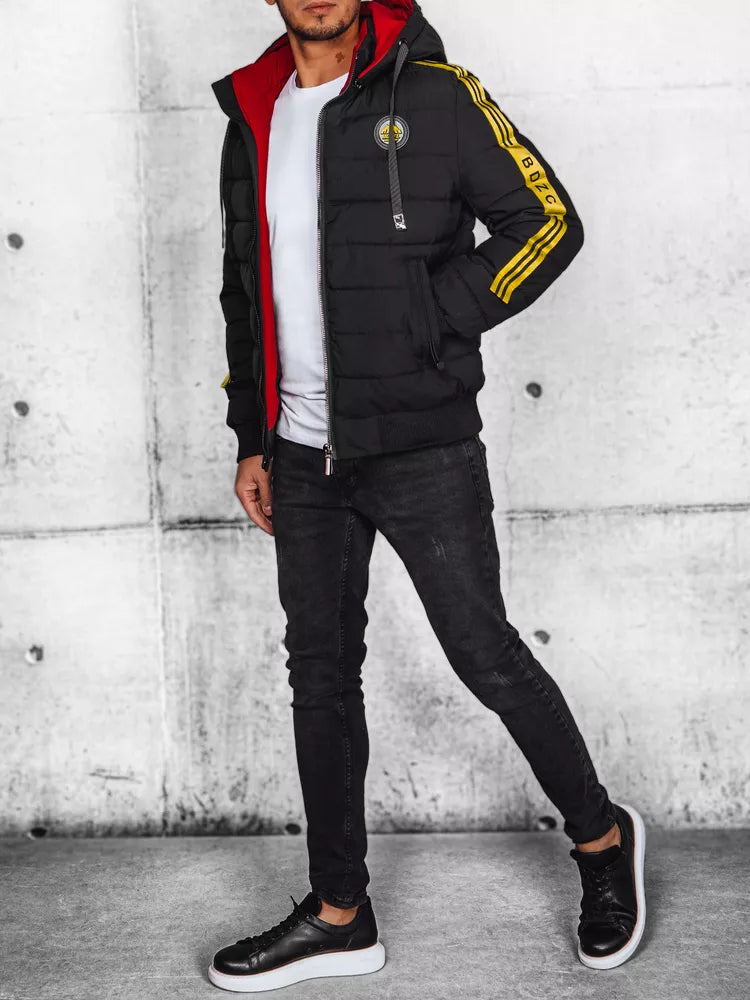 Vyriška juoda dygsniuota striukė Romel