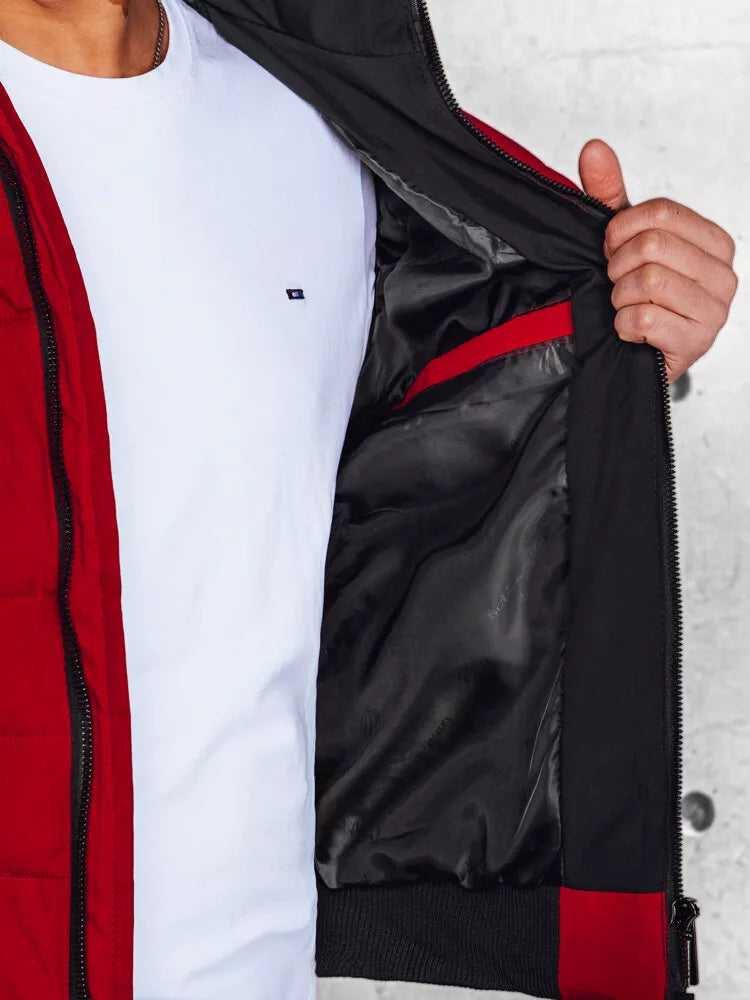 Vyriška raudona dygsniuota striukė Romel