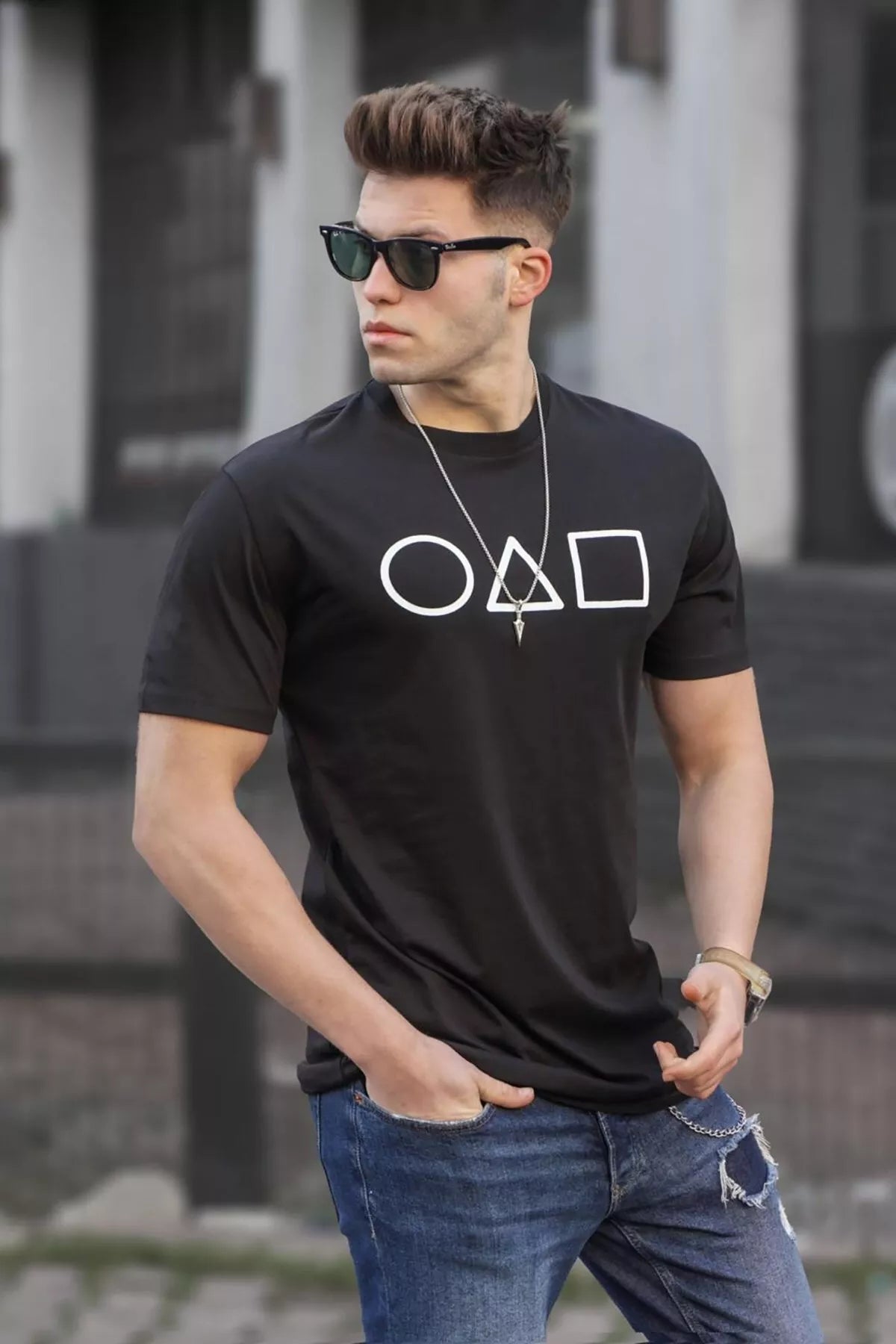 Vyriški juodi marškinėliai Game