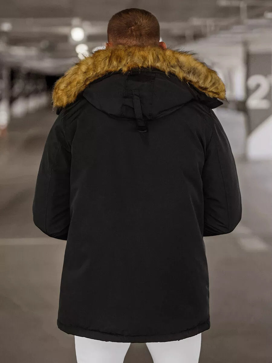 Juoda vyriška žieminė striukė Anton