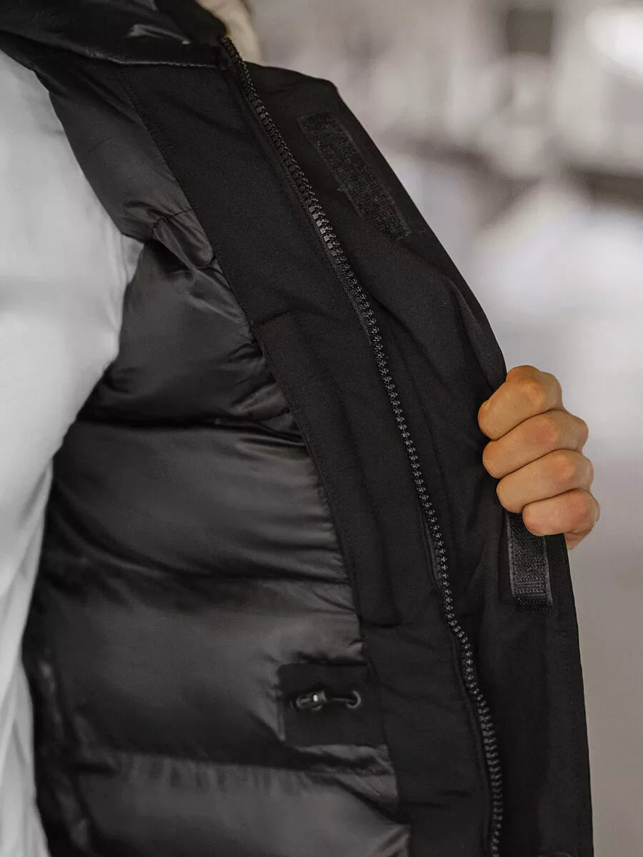 Juoda vyriška žieminė striukė Anton