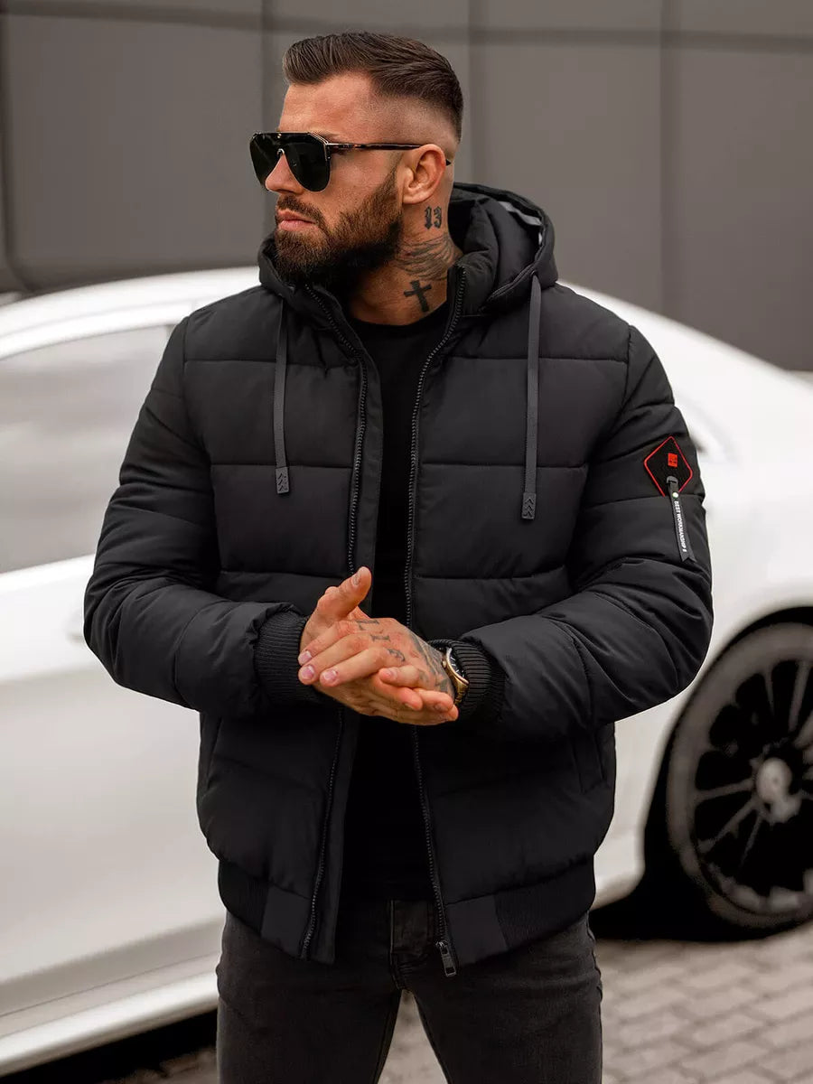 Vyriška juoda žieminė striukė Martim