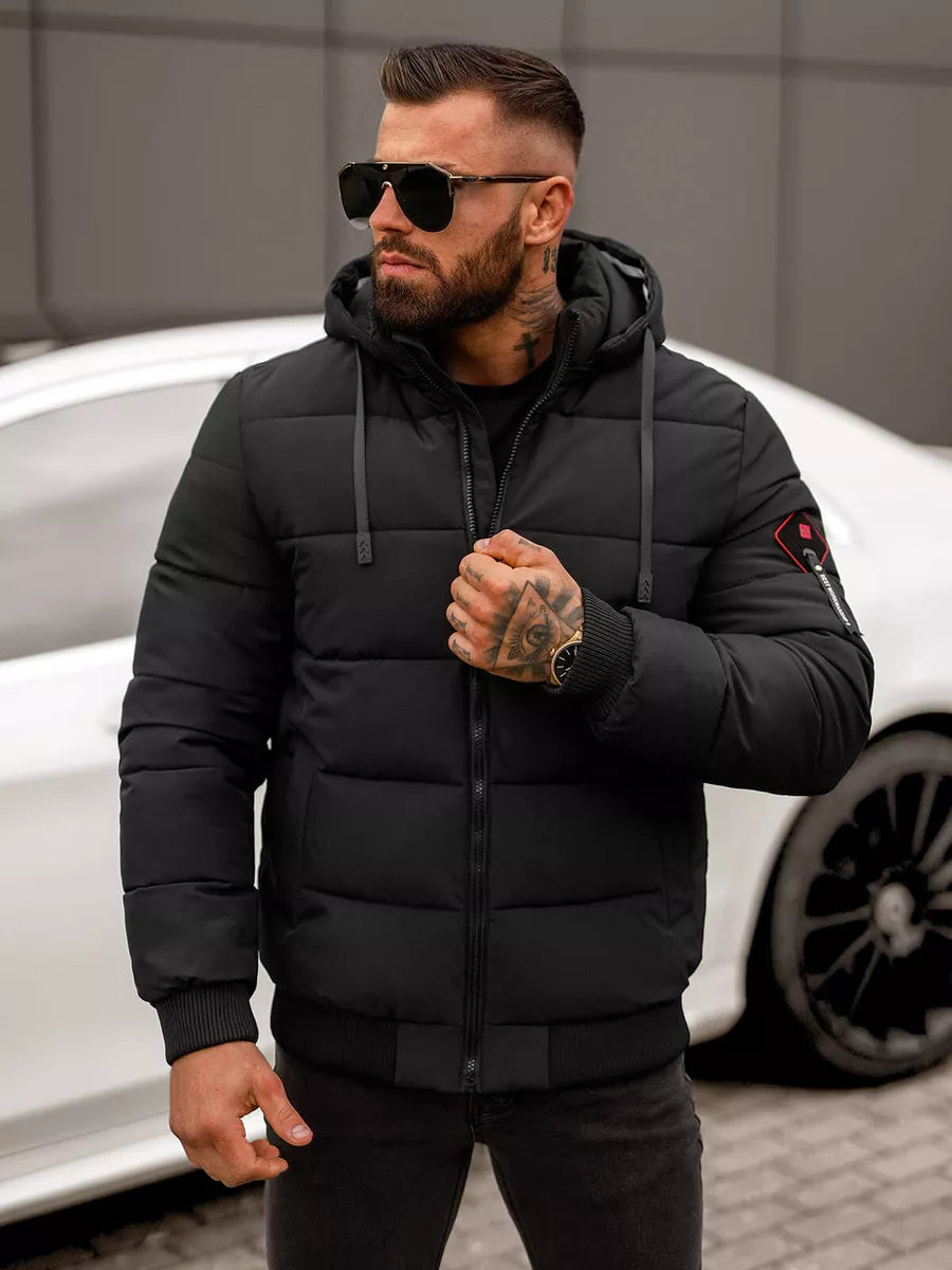 Vyriška juoda žieminė striukė Martim