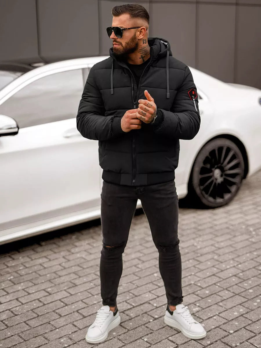 Vyriška juoda žieminė striukė Martim