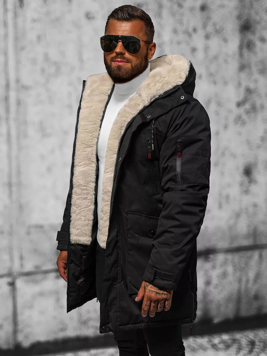 Vyriška juoda žieminė striukė Optin