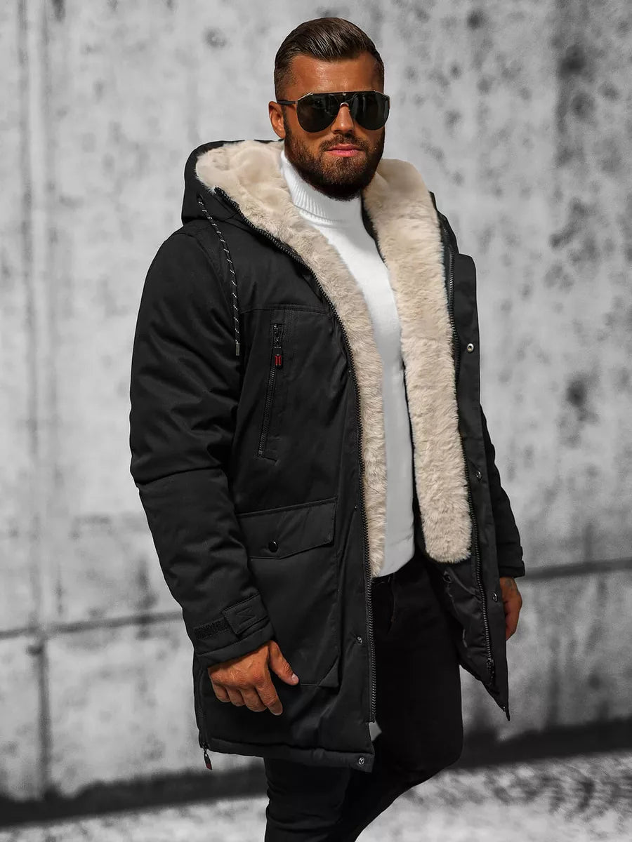 Vyriška juoda žieminė striukė Optin