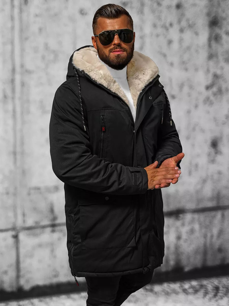 Vyriška juoda žieminė striukė Optin