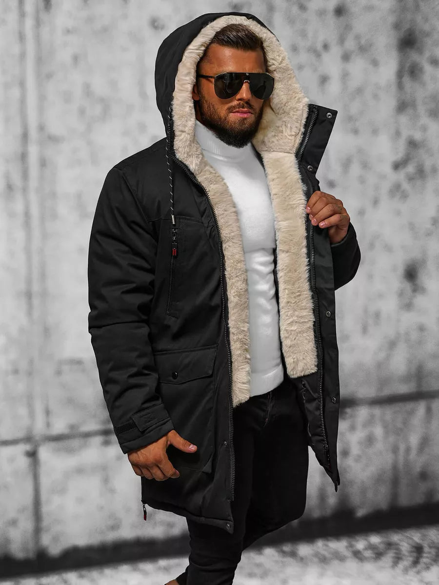 Vyriška juoda žieminė striukė Optin