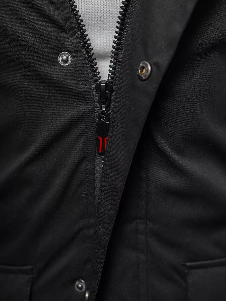 Vyriška juoda žieminė striukė Optin