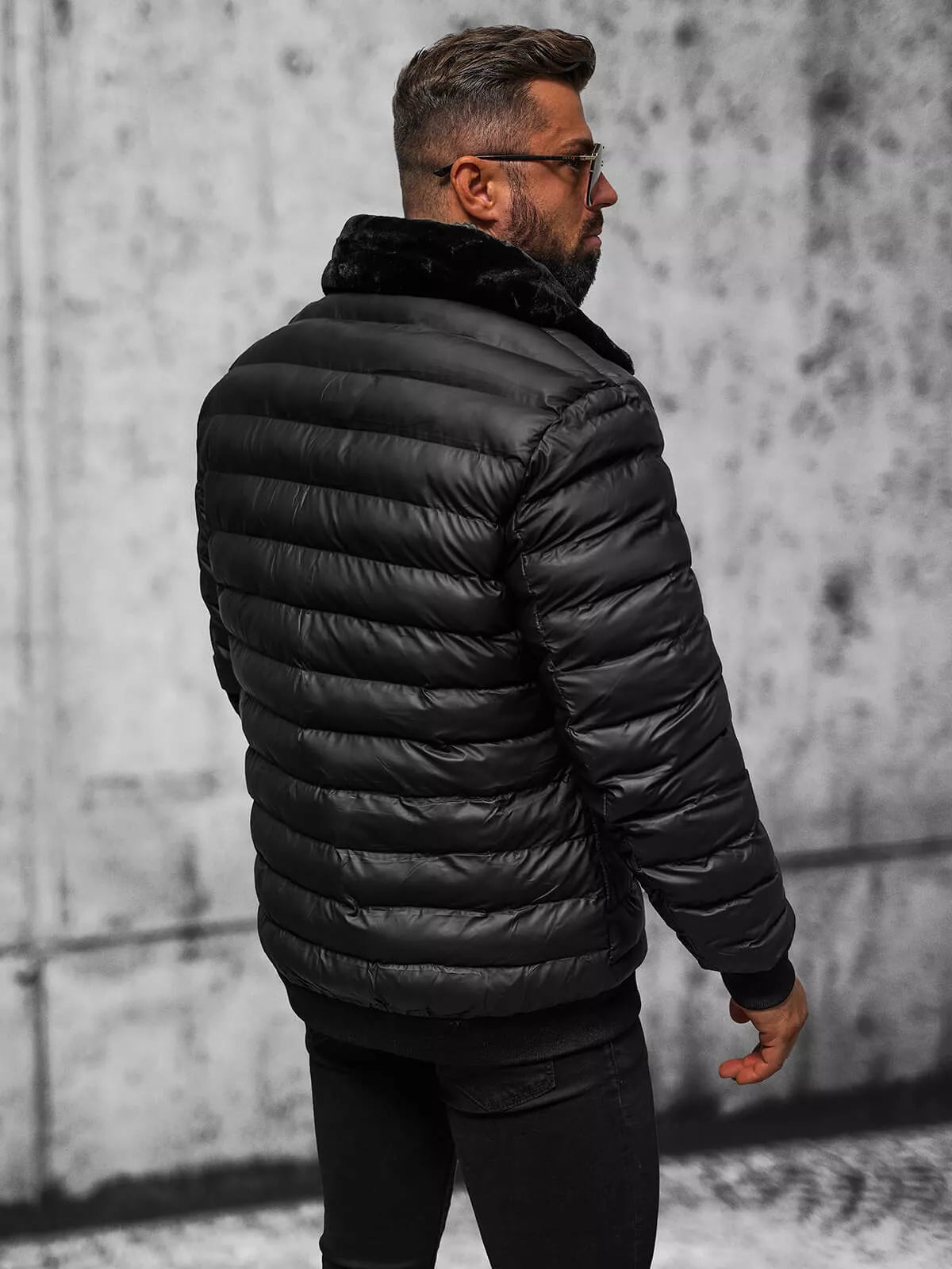 Vyriška juoda žieminė striukė Star