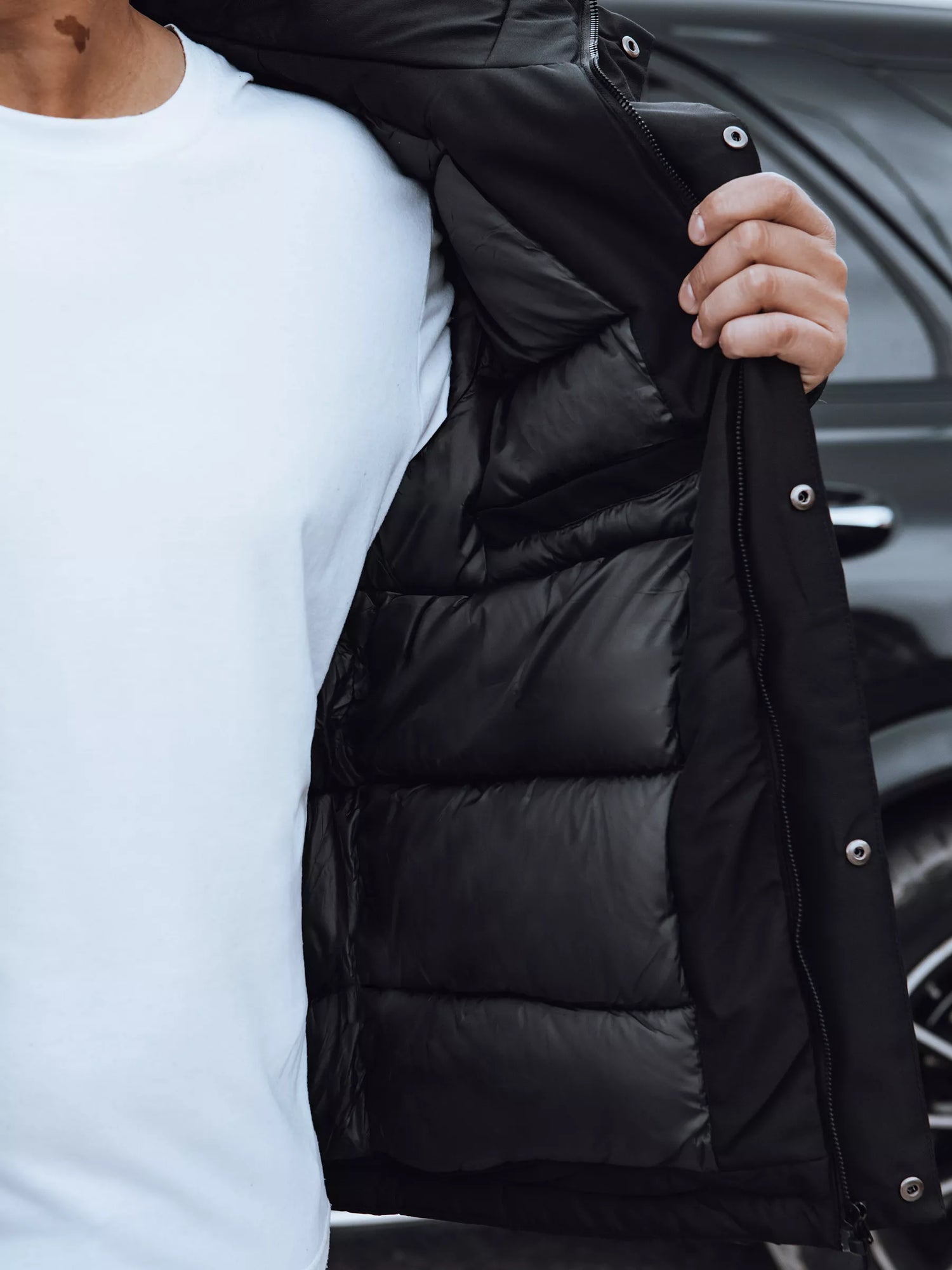 Vyriška juoda žieminė striukė Teo