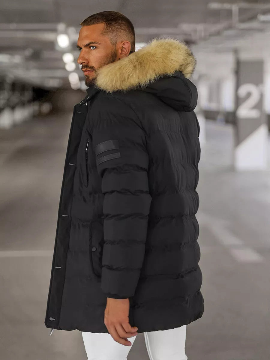 Juoda žieminė vyriška striukė Tulen