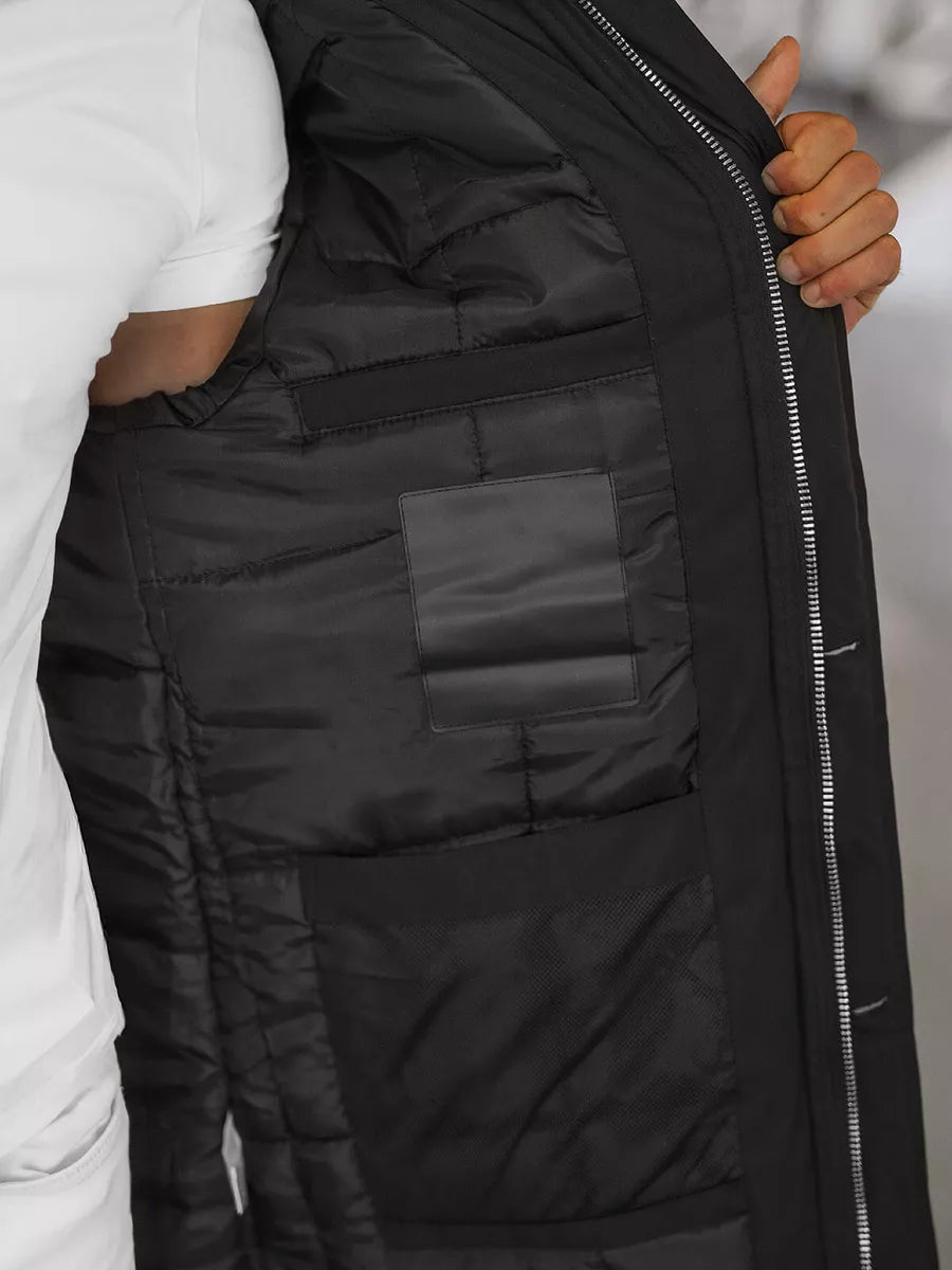 Juoda žieminė vyriška striukė Tulen