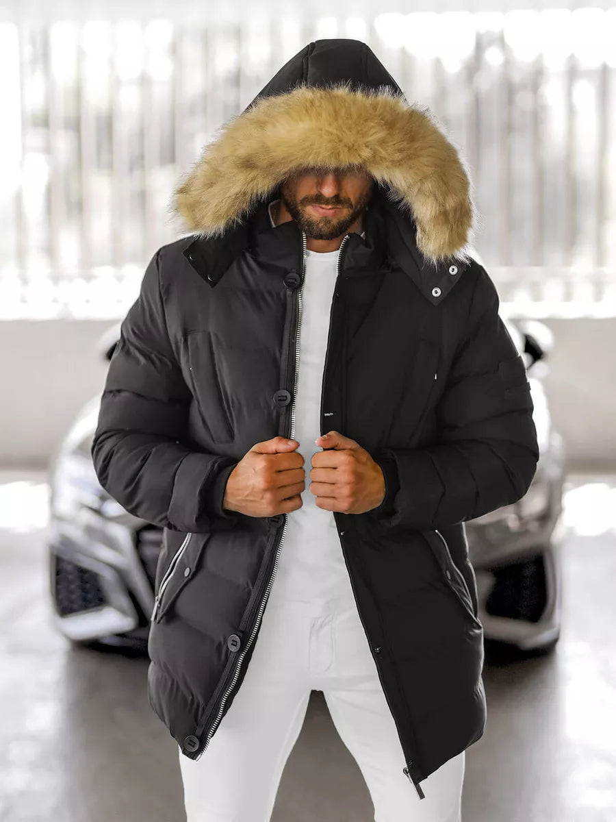 Juoda žieminė vyriška striukė Tulen