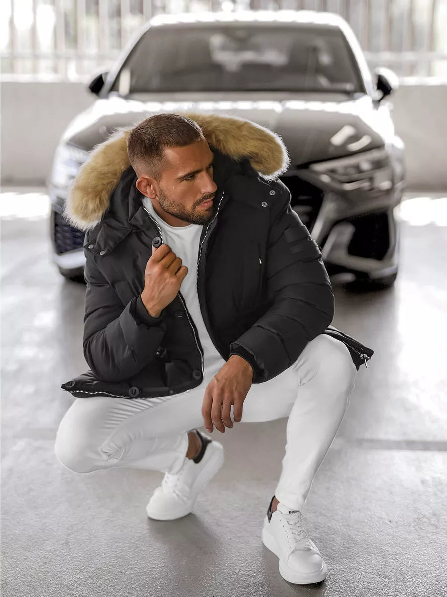 Juoda žieminė vyriška striukė Tulen