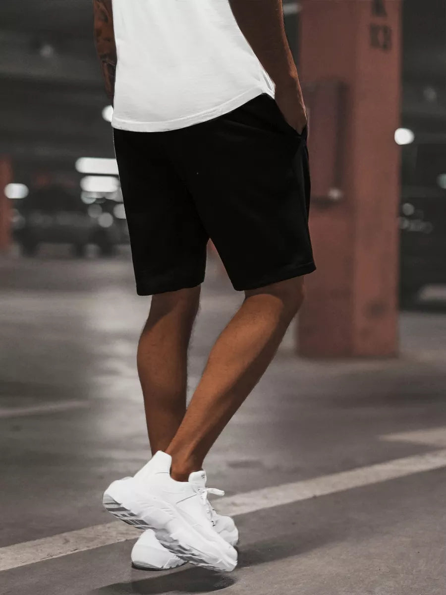 Juodi vyriški sportiniai šortai Saravi