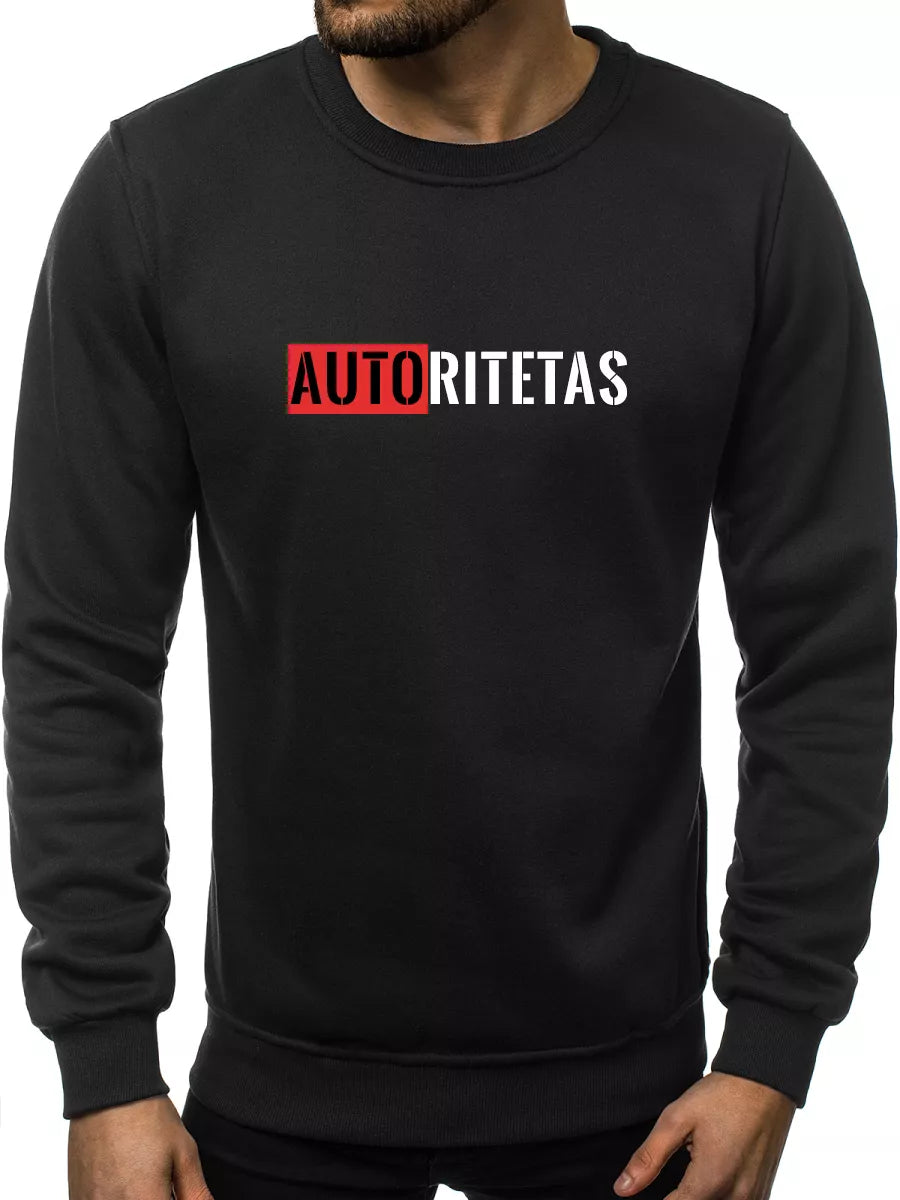 Juodas vyriškas džemperis Autoritetas