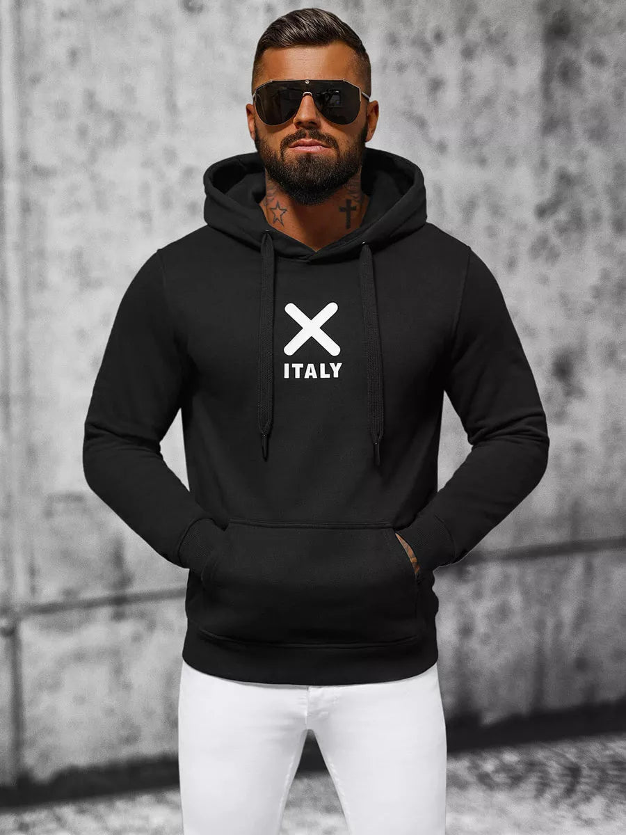 Vyriškas juodas džemperis Italy