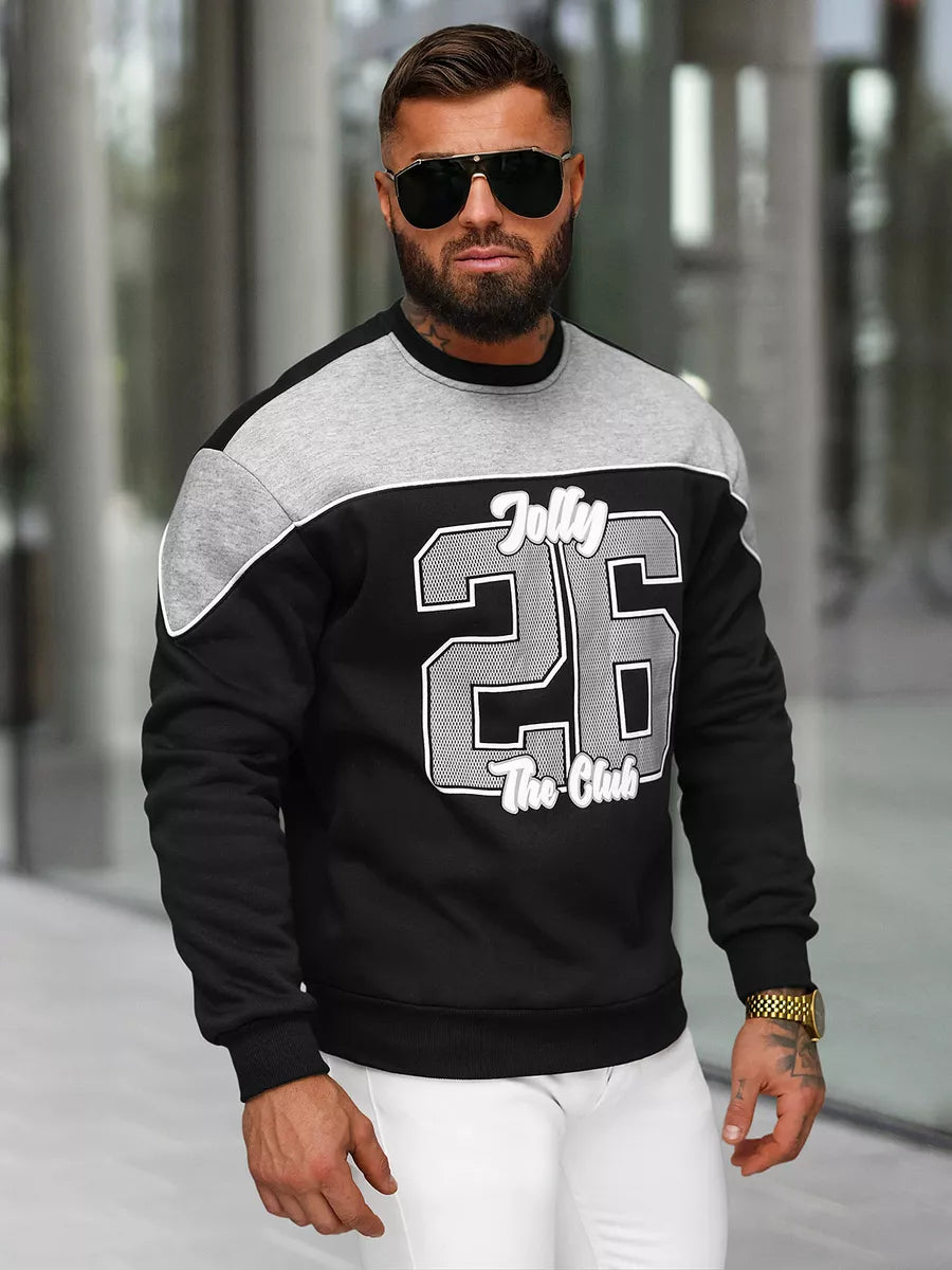 Vyriškas juodos spalvos džemperis Jolly