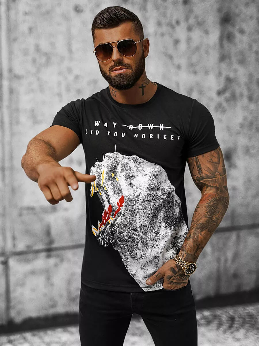 Juodi vyriški marškinėliai Norik