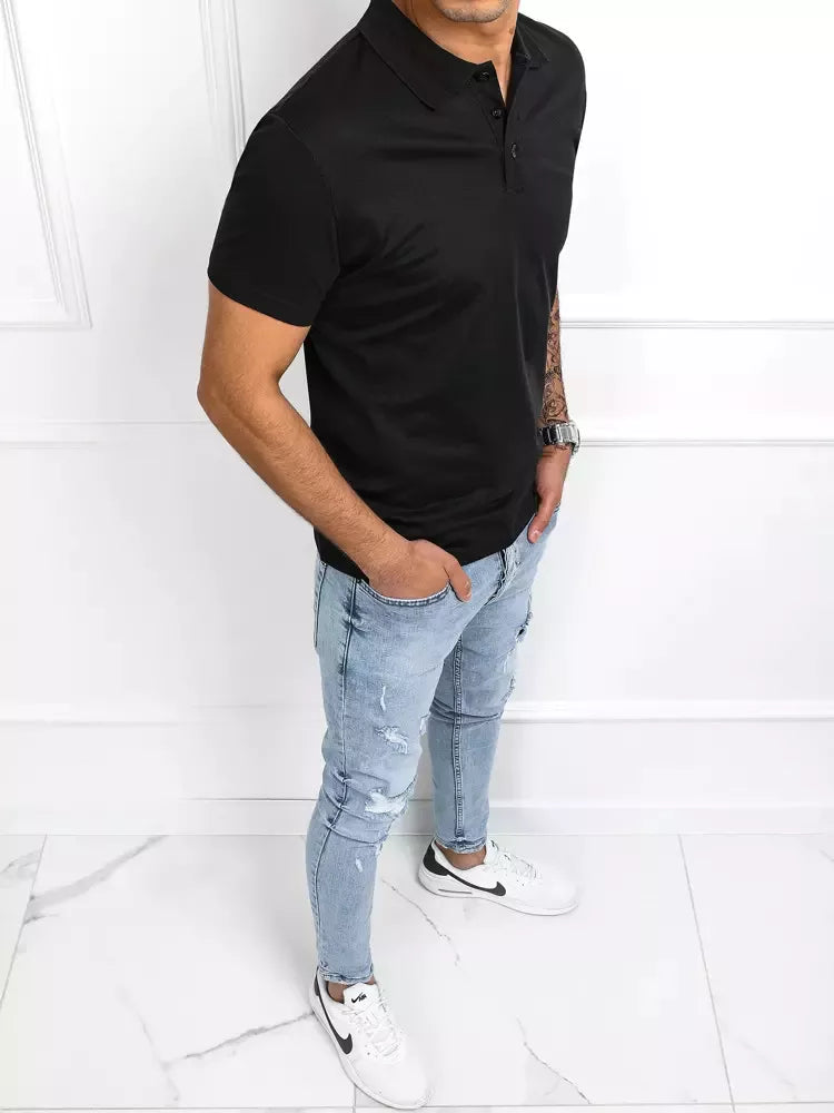 Vyriški juodi polo marškinėliai Palom