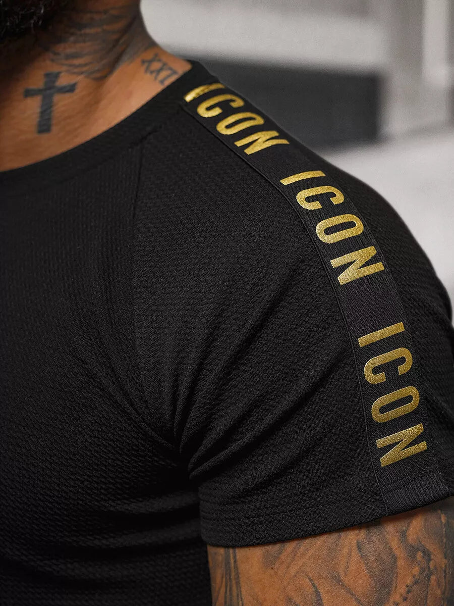 Vyriški juodi marškinėliai Icone