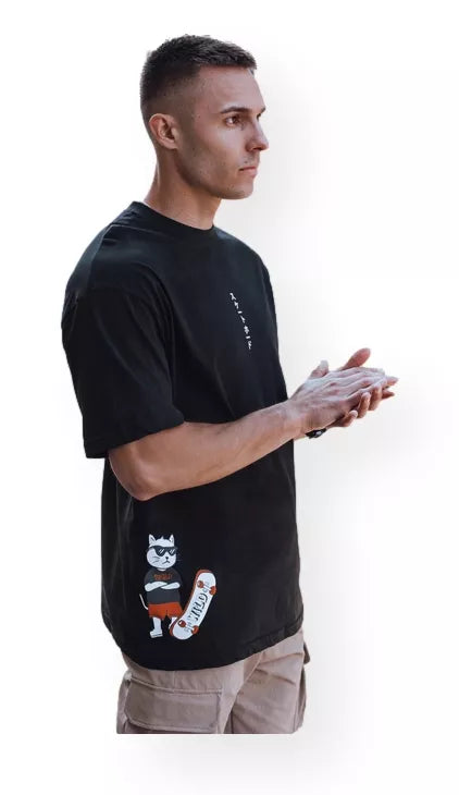 Vyriški juodi marškinėliai Wild