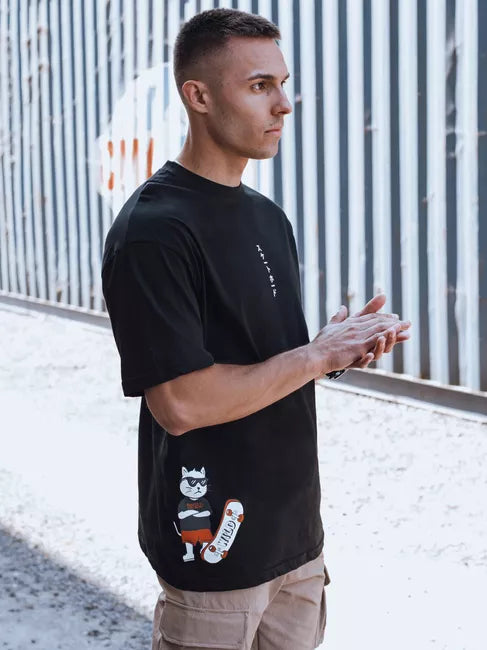 Vyriški juodi marškinėliai Wild