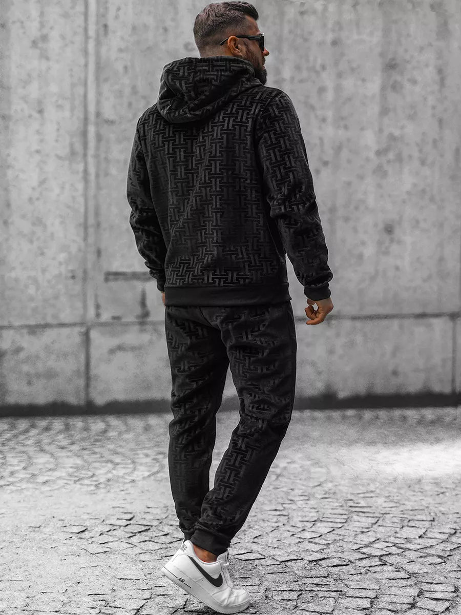 Juodas vyriškas sportinis komplektas Lirom