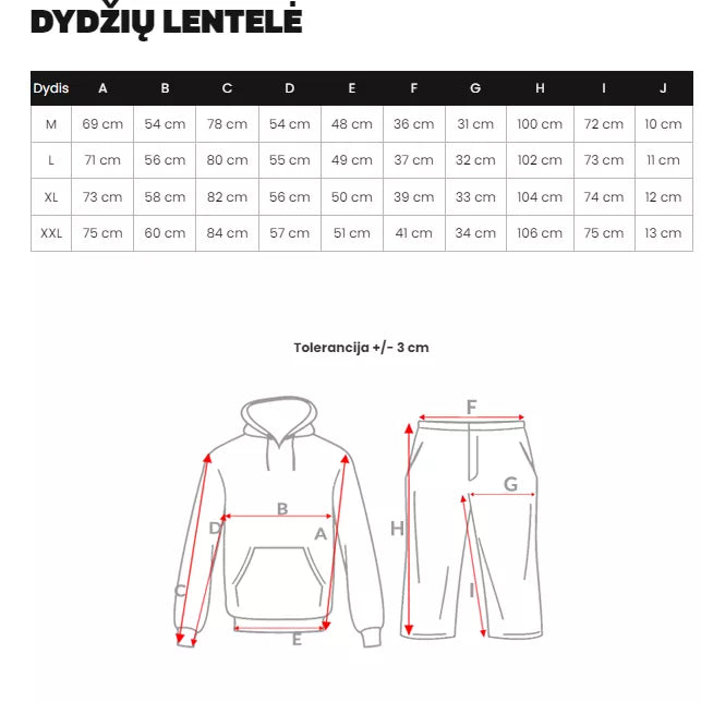 Vyriškas juodas - chaki komplektas Ben