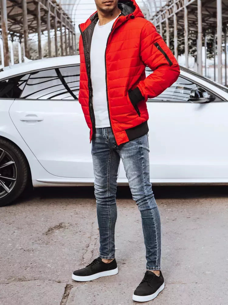 Vyriška pavasarinė - rudeninė striukė raudonos spalvos Nosal