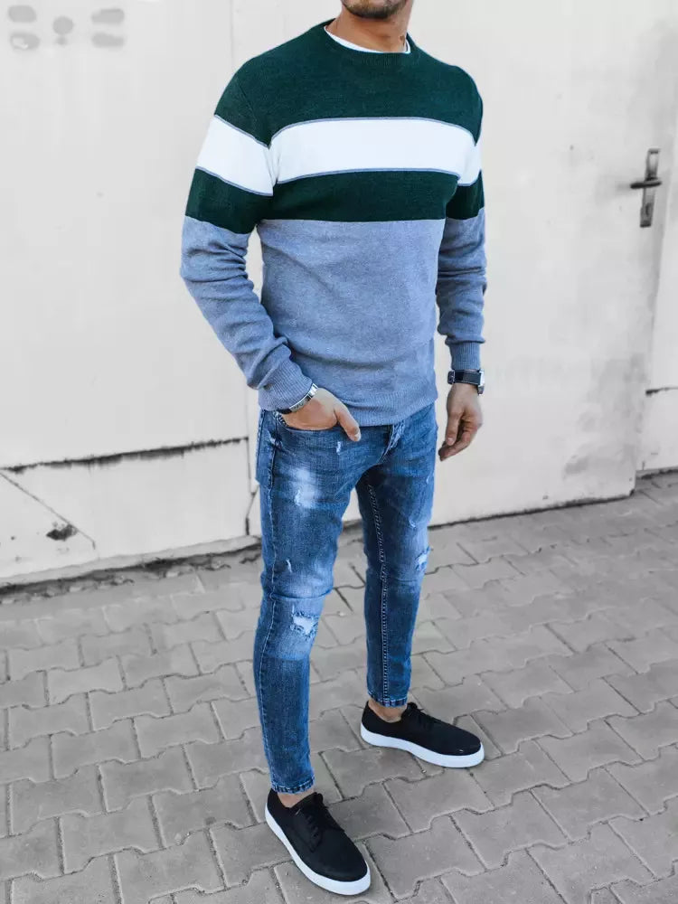 Vyriškas pilkas megztinis Hugel