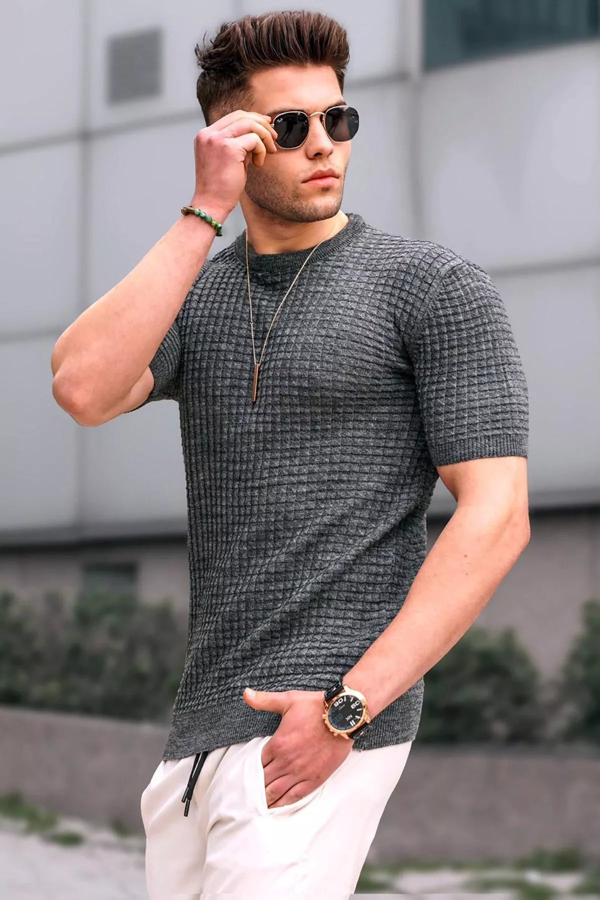 Vyriški pilki marškinėliai Tamari