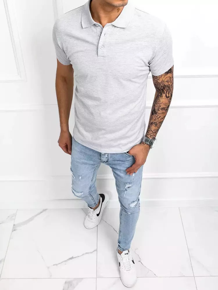 Vyriški pilki polo marškinėliai Palom