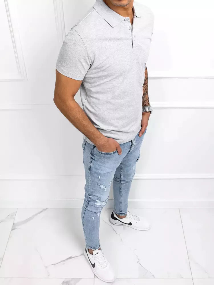 Vyriški pilki polo marškinėliai Palom