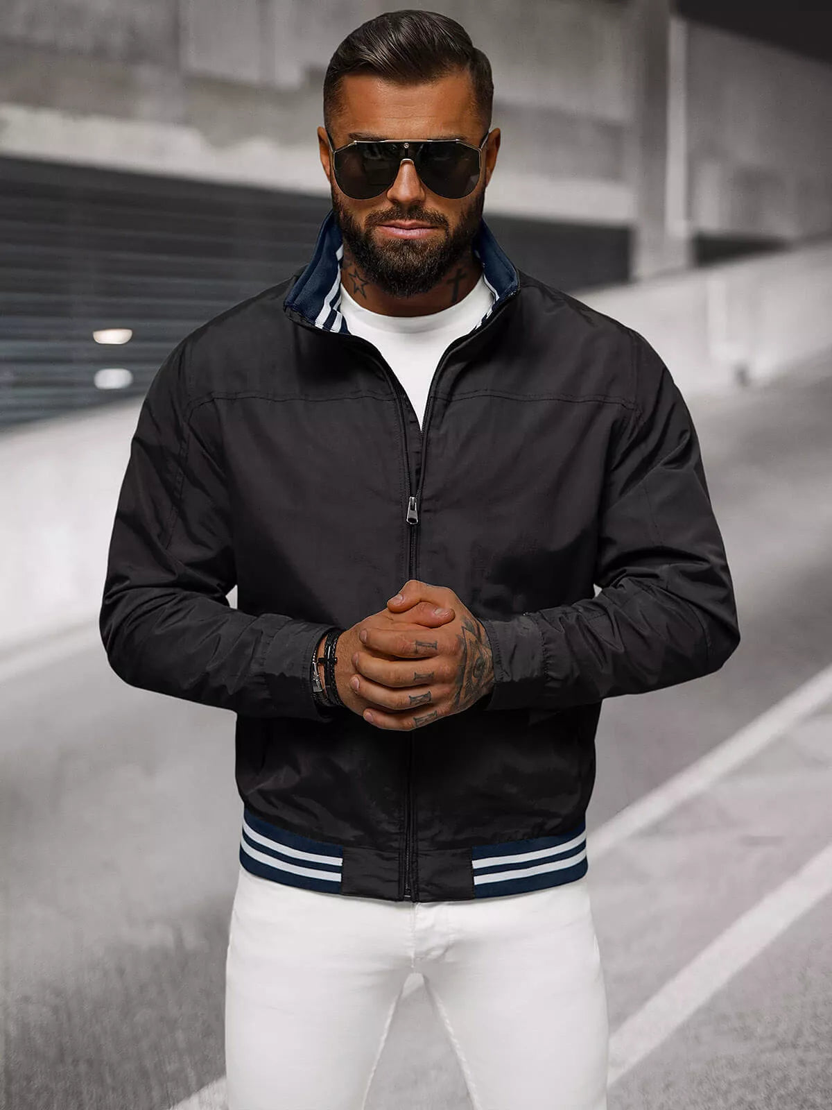 Vyriška plona juoda striukė Some