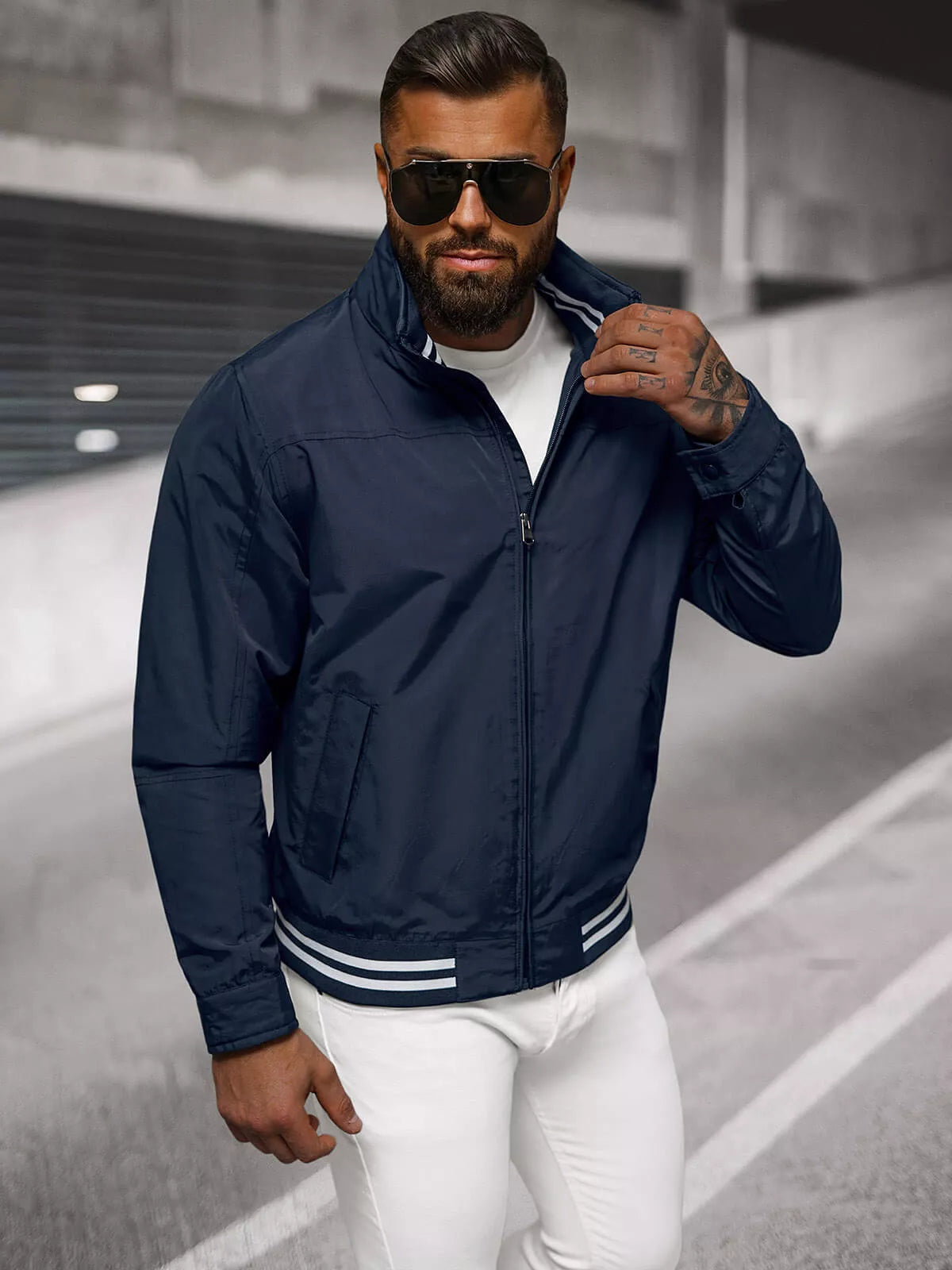 Vyriška plona tamsiai mėlyna striukė Some