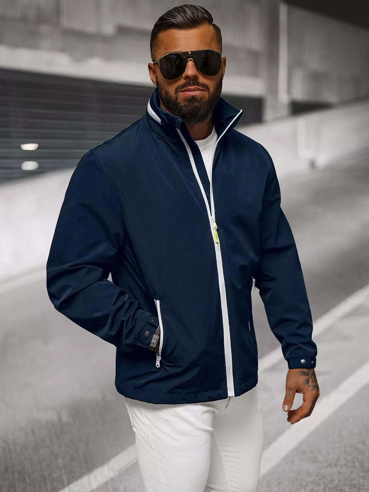 Vyriška plona tamsiai mėlyna striukė Vind