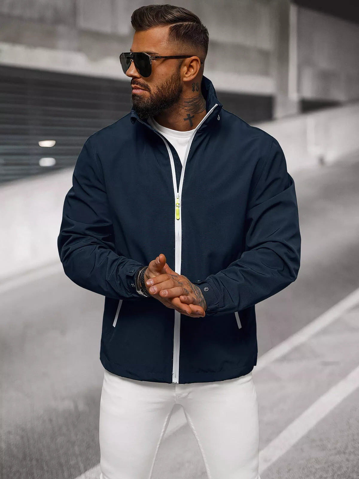 Vyriška plona tamsiai mėlyna striukė Vind