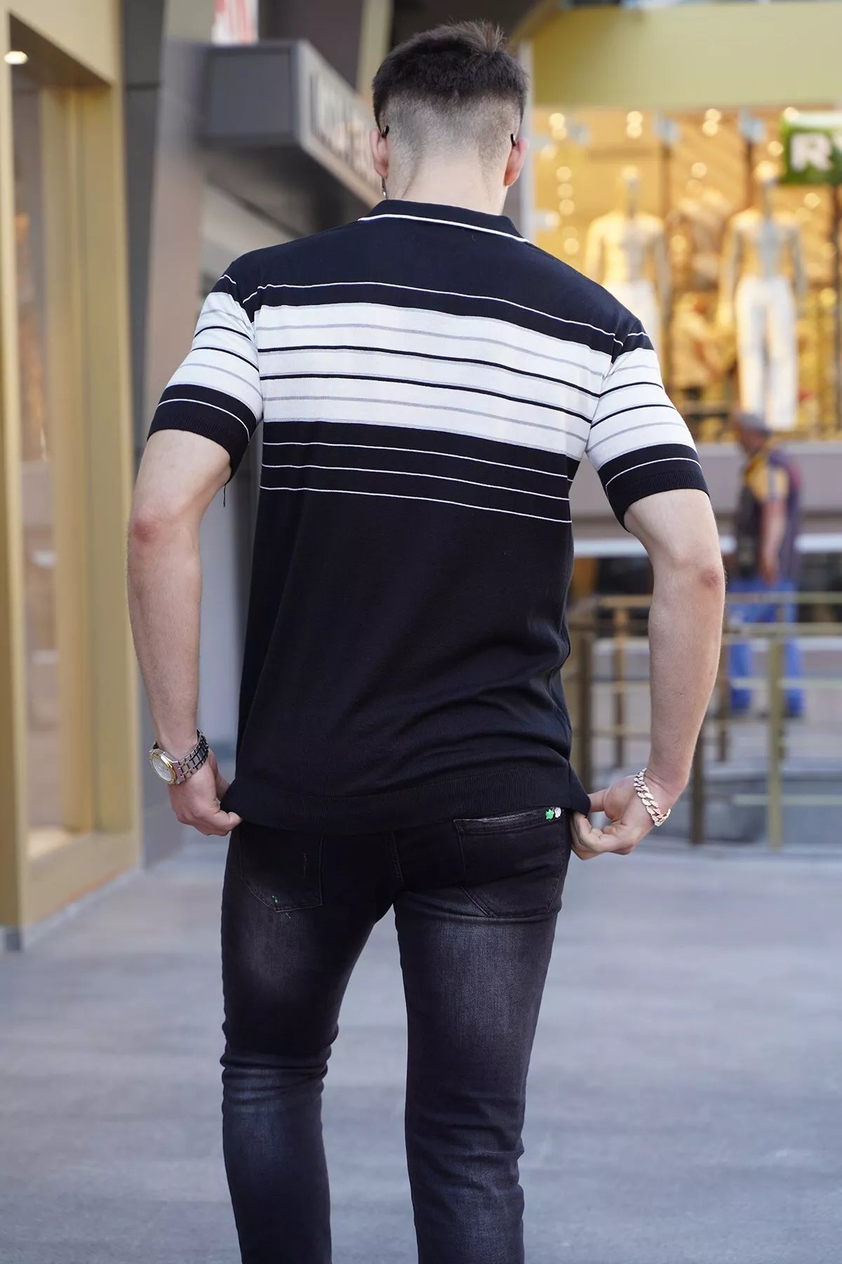 Vyriški polo marškinėliai juodos spalvos Zuna