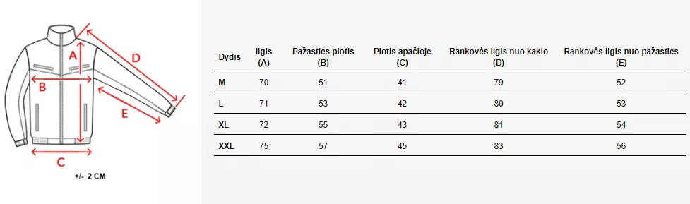 Vyriška raudona pavasarinė striukė Serg