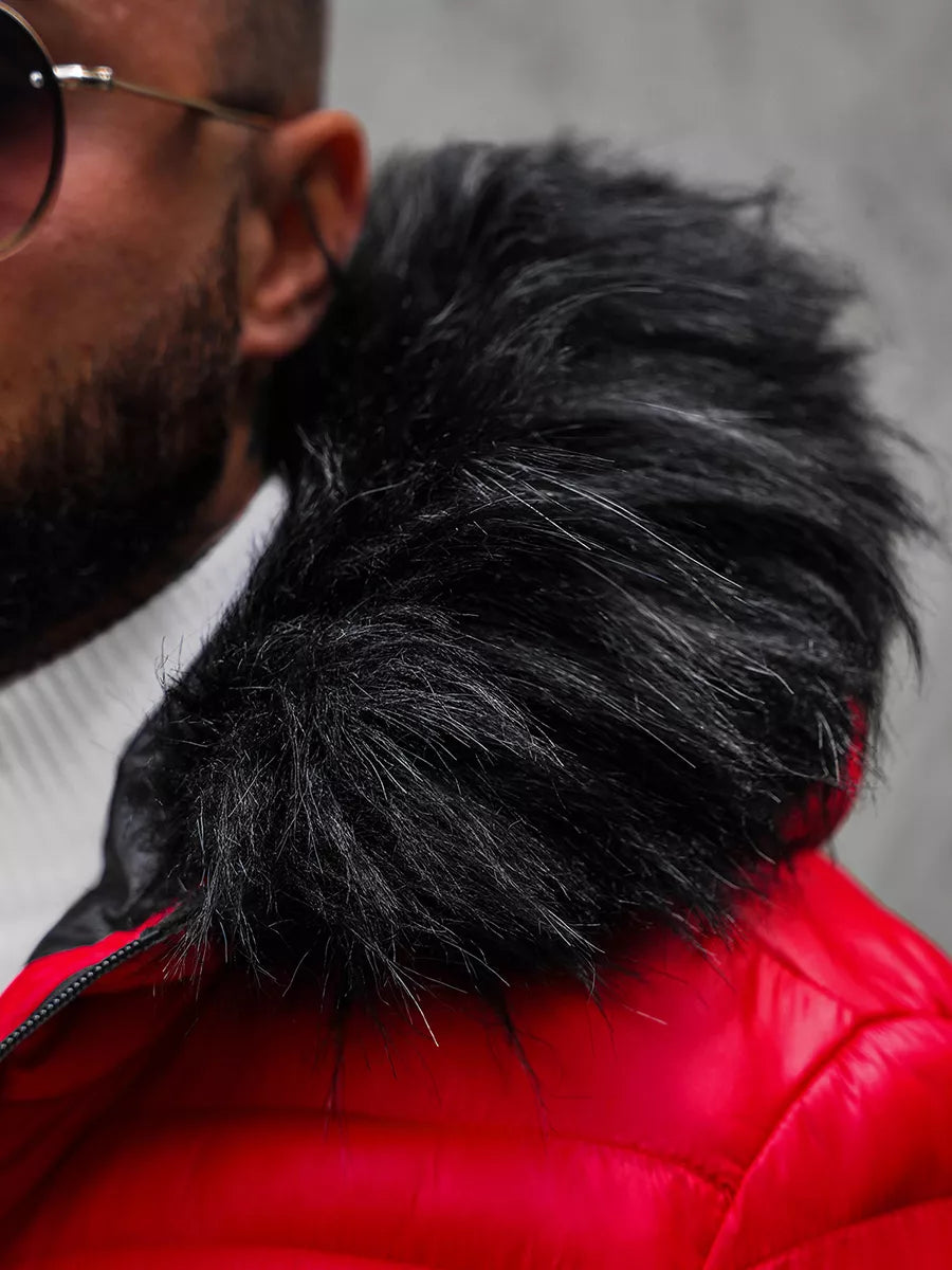 Vyriška raudona žieminė striukė Reger