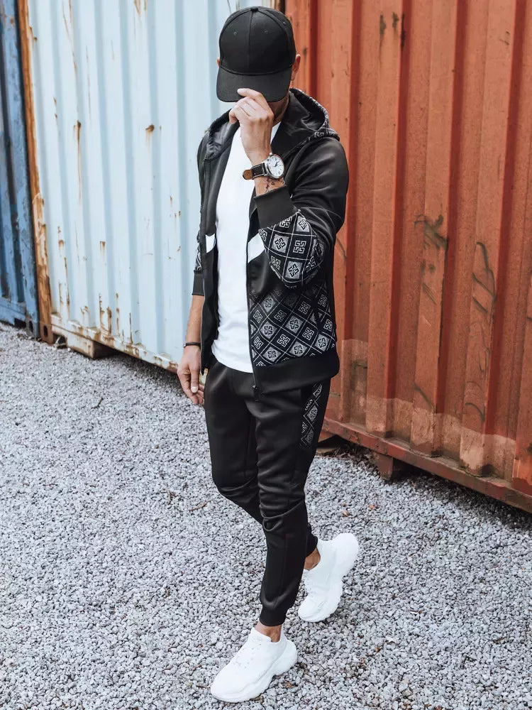 Vyriškas sportinis komplektas juodos spalvos Vego