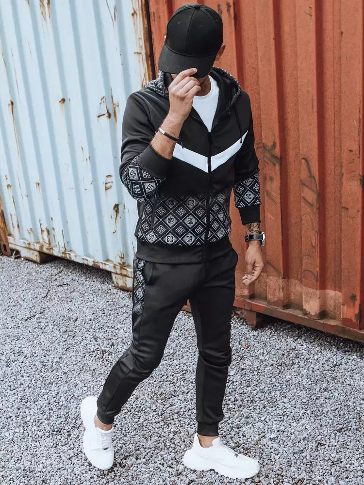 Vyriškas sportinis komplektas juodos spalvos Vego