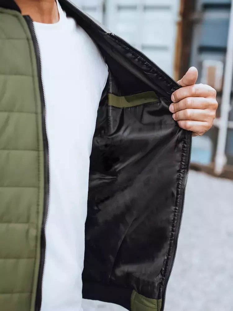 Vyriška dygsniuota žalia striukė Minti