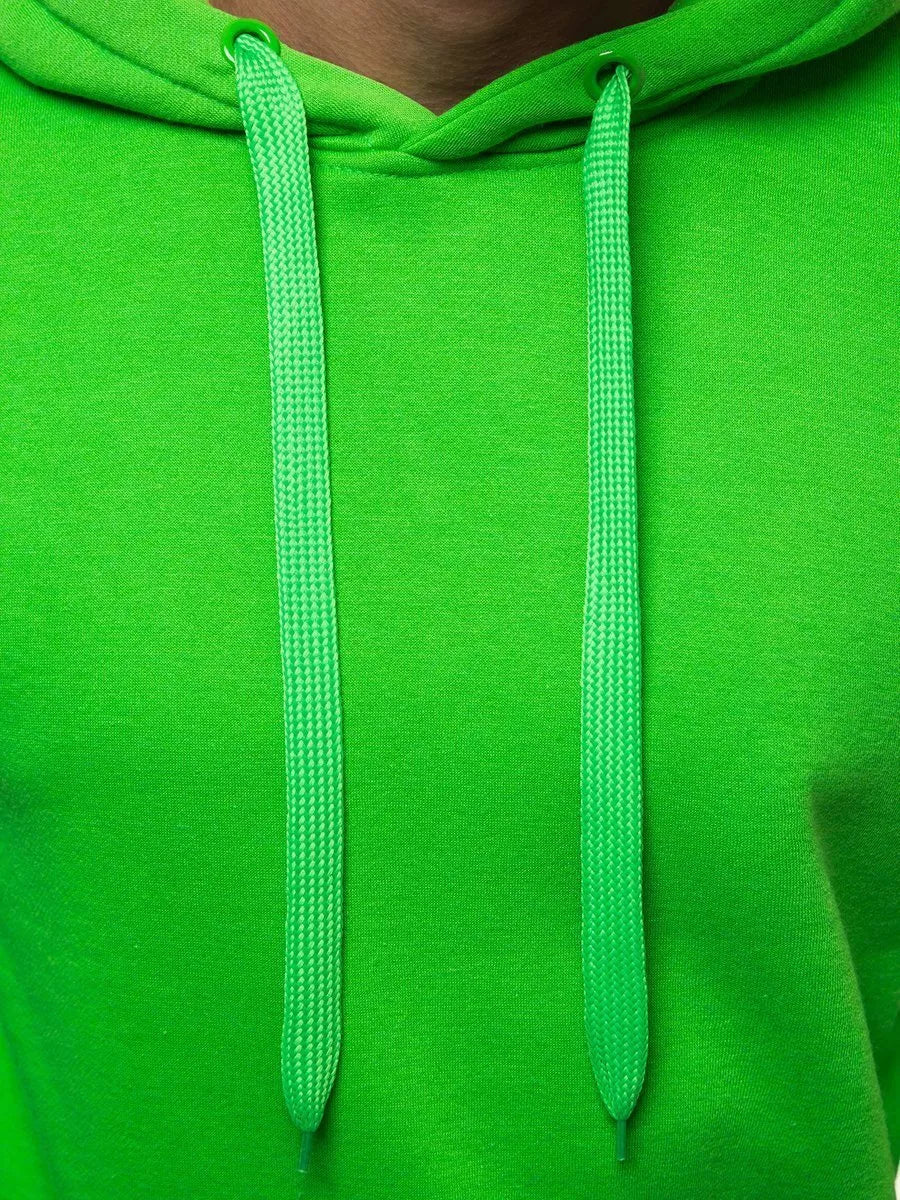 Žalios spalvos vyriškas džemperis su gobtuvu Buvoli