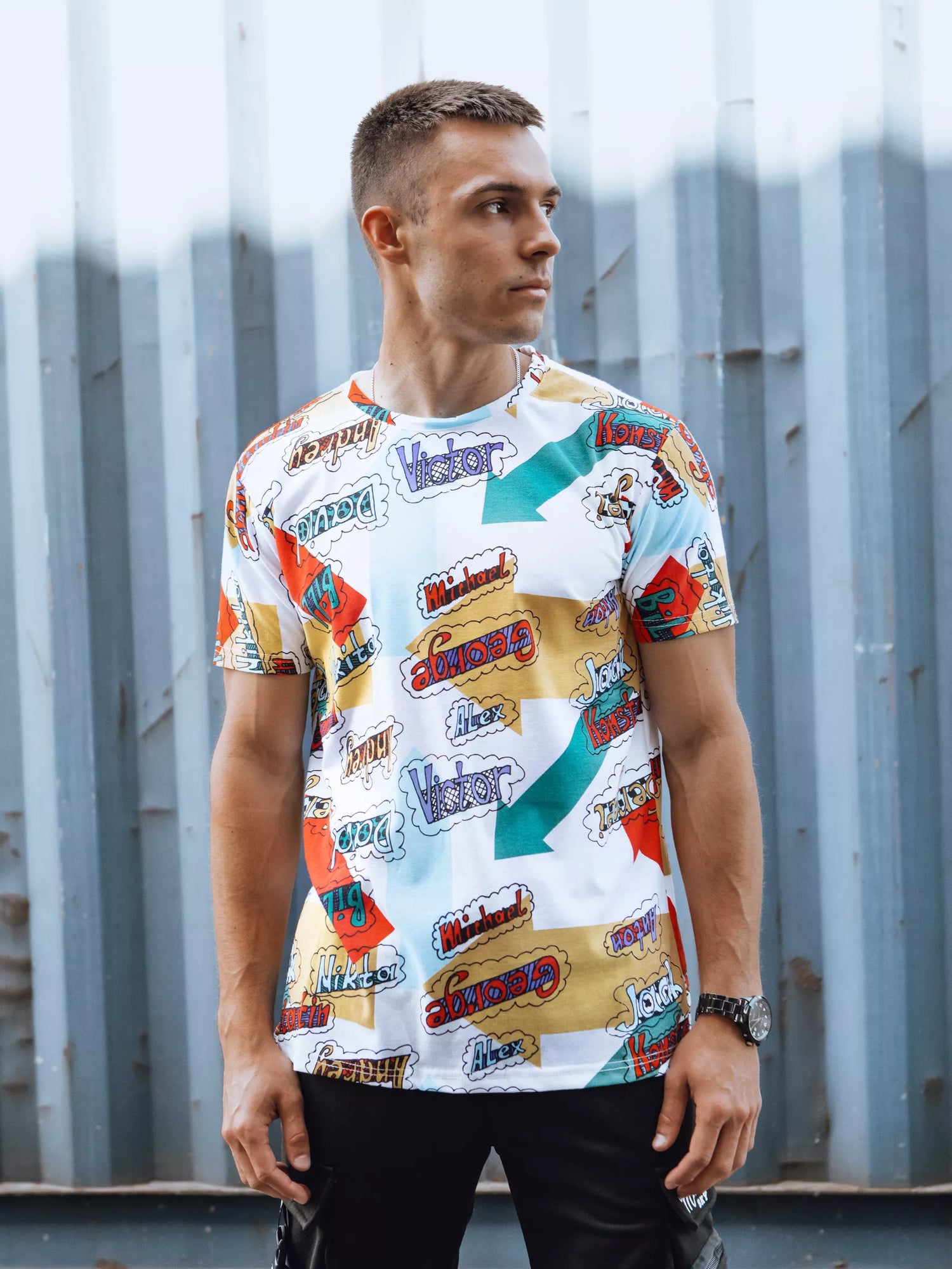 Vyriški margi marškinėliai Victor