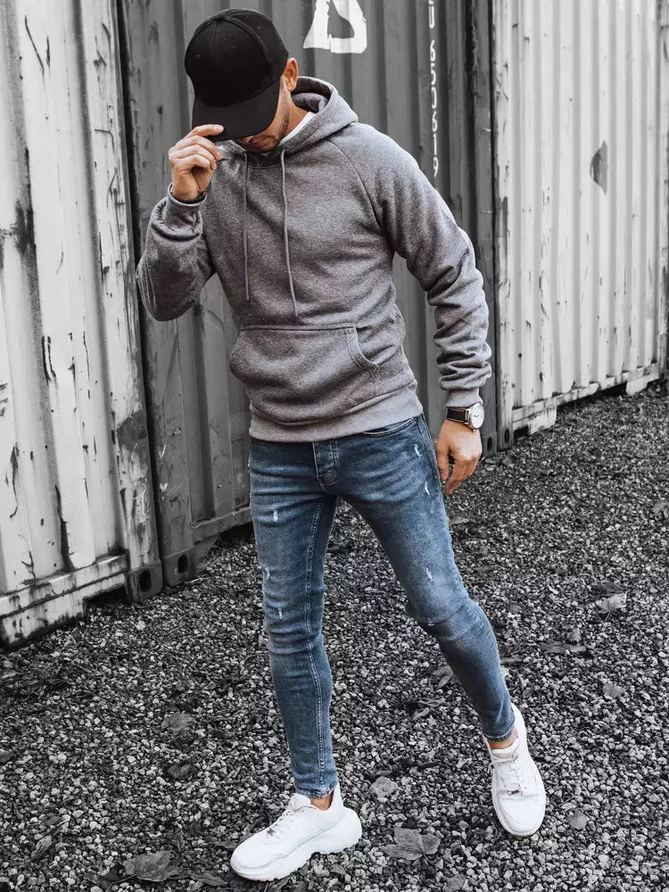 Vyriškas tamsiai pilkas džemperis Ater