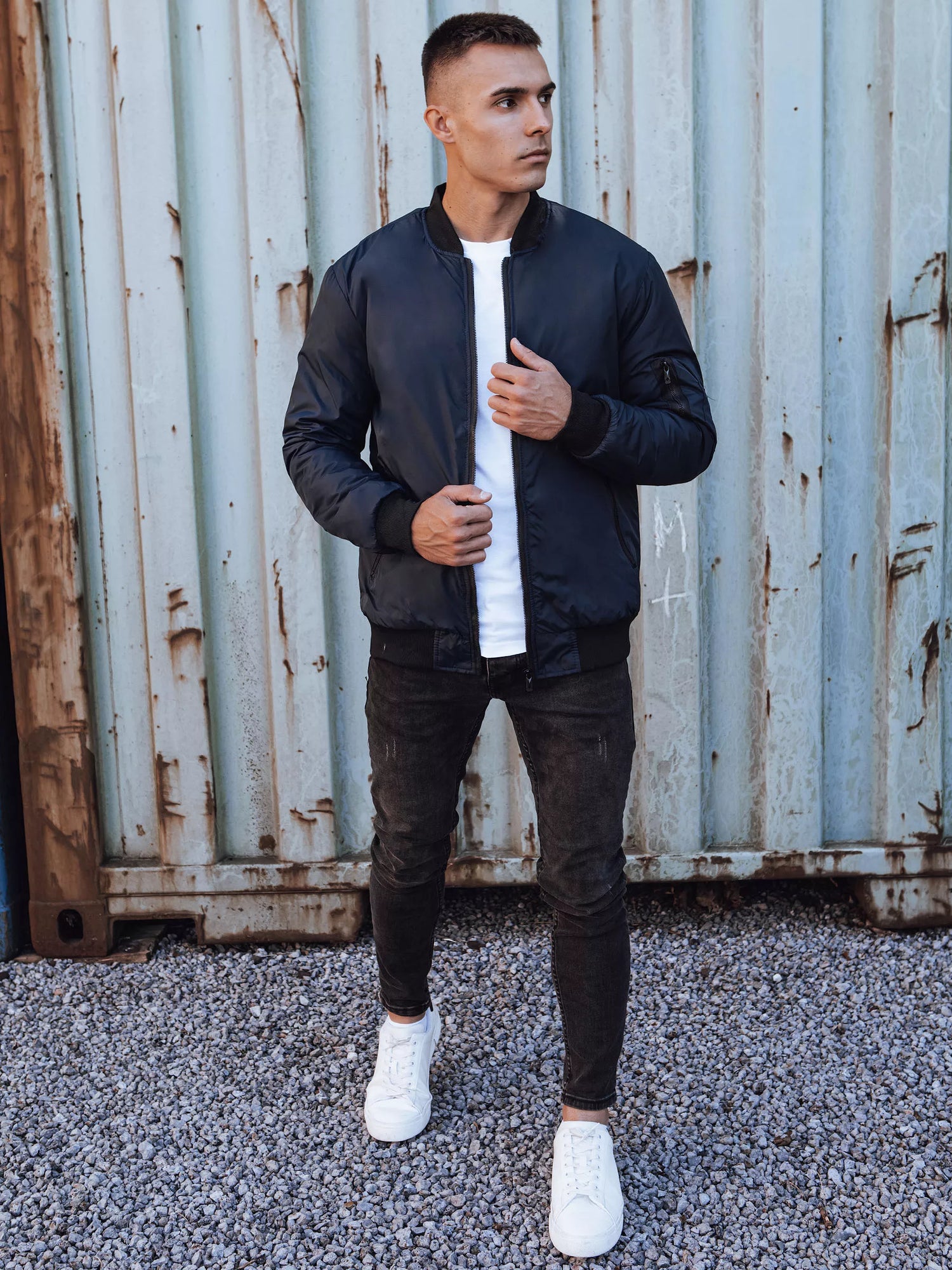 Vyriška tamsiai mėlyna striukė Route